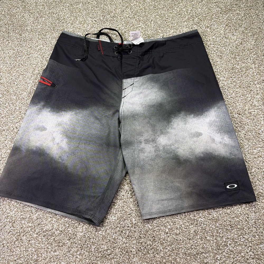 Crazy Oakley Software Style Swim Trunks Futuristic Tech Noir Size 36
